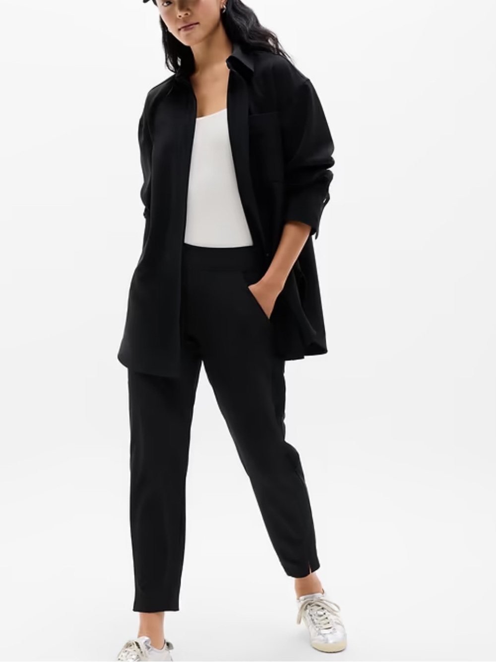 Athleta Brooklyn Mid Rise Ankle Pant Black Travel Career Pants Women’s 6*Z20